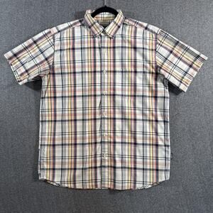 Patagonia Shirt Mens Large Plaid Short Sleeve Button Down Organic Cotton Casual